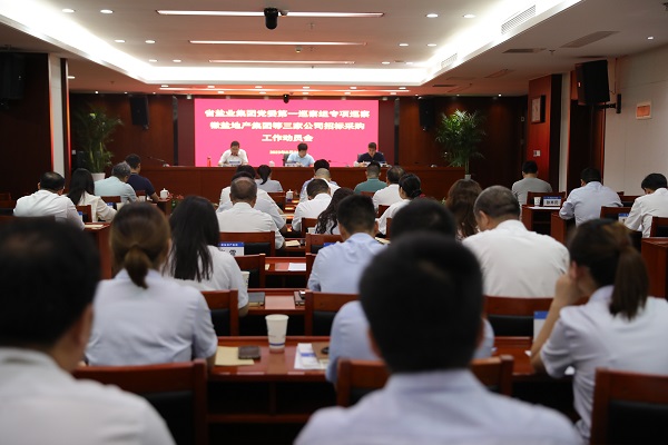 省龙8头号玩家集团党委第一专项巡察组巡察徽盐地产集团等三家公司招标采购工作动员会召开